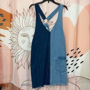 H& M Blue Jean Denim Overall Dress